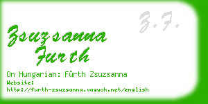 zsuzsanna furth business card