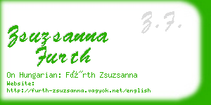 zsuzsanna furth business card